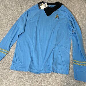 NWT Our Universe Star Trek TOS Blue Science Long Sleeve Uniform Shirt Size M